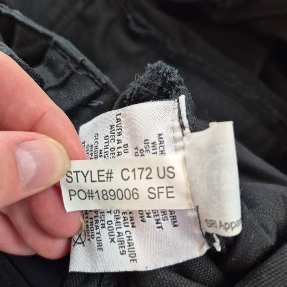 Caterpillar Work Pants Mens 32x32 Black Utility Cargo CAT Trademark C172 Pants - Picture 9 of 12